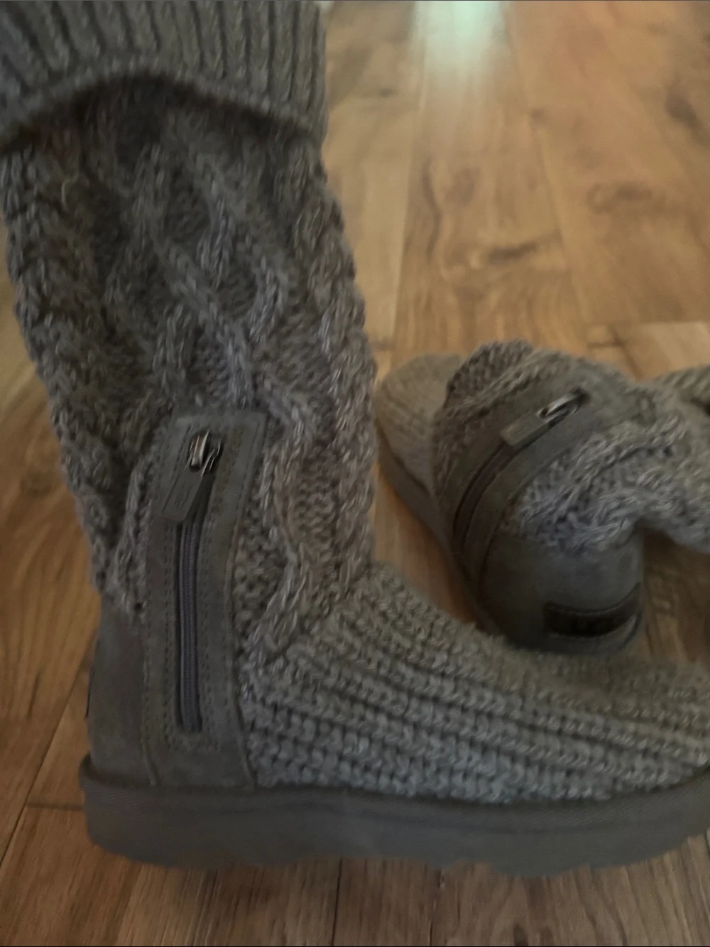 UGG Gray Knit Boots little girls size 13